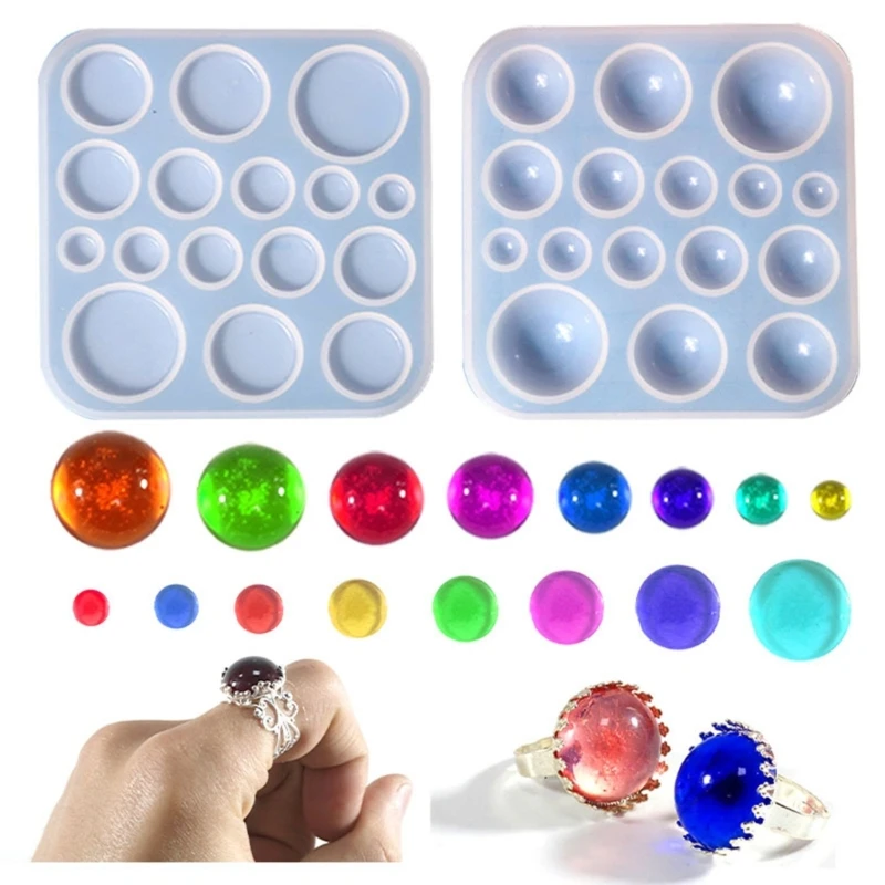 

Round Gem Patch Rings Bracelet Silicone Mold Keyring Pendant Handmade Mold
