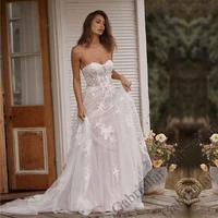 gabriellar luxury wedding dress princess zipper exquisite applique strapless sleeveless mopping gown vestido de novia 2022 women
