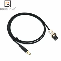 audiophile silver plated wire gx16 2pin to dc 3 51 55 52 15 52 5mm gold plated plug linear power supply air output cable