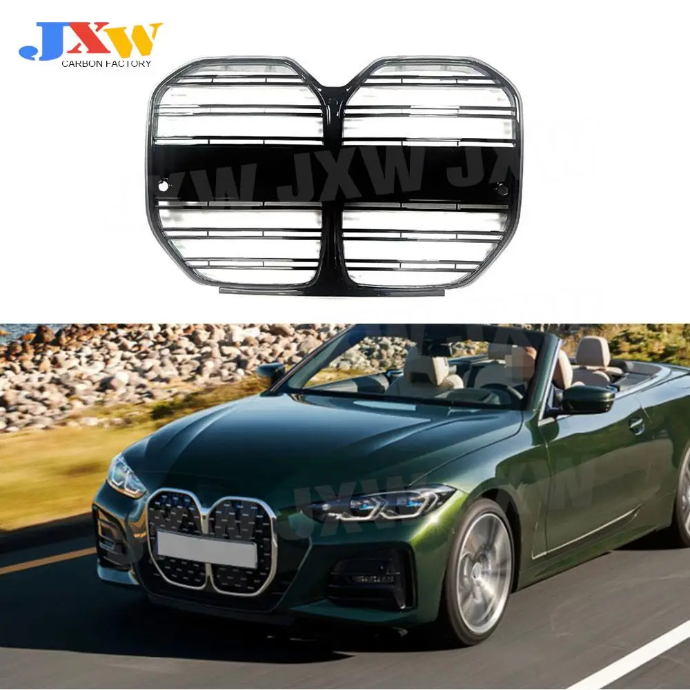 

Глянцевый черный Автомобильный передний центральный решетчатый радиатор, гоночные решетки для BMW 4 серии G26 425i 430i M Sport Sedan 2021 + ABS аксессуары