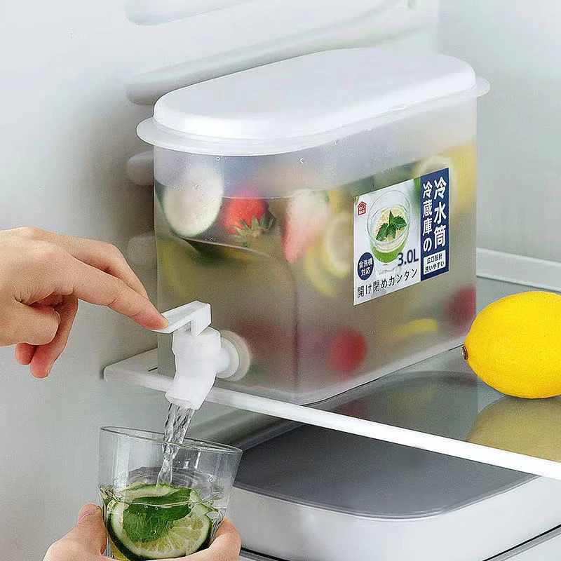 

3.5L Ice Water Dispenser Cold Kettle with Faucet Refrigerator Fruit Teapot Lemon Bottle Kettle Summer Soak Fridge Storage Box