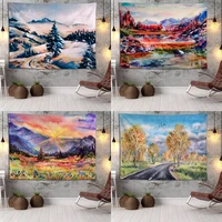 boho tapestry decorative canvas oil painting hd printing bohemian decoration tapestries wall pendant nordic decor 95x73cm