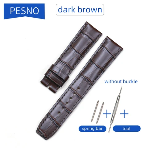PESNO подходит для Baume & Mercier HAMPTON CLASSIMA 10597/10310, ремешки для часов из телячьей кожи, кожаные аксессуары с верхним слоем
