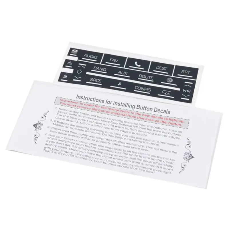 Navigation Button Repair  Decal Stickers Replacement For 07-2014   Car Accessories Interior Details