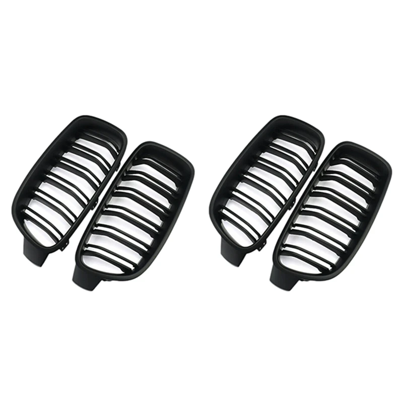 

4X Front Kidney Grille Grills Matte Black For BMW F30 F35 328I 335I 2012-2016