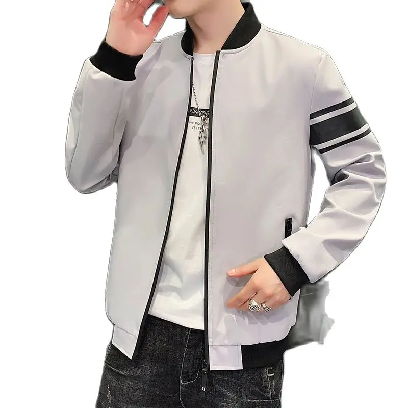 

Новинка 2022, Мужская весенне-осенняя верхняя одежда, модная трендовая бейсбольная форма, Спортивная повседневная куртка на молнии, молодежн...