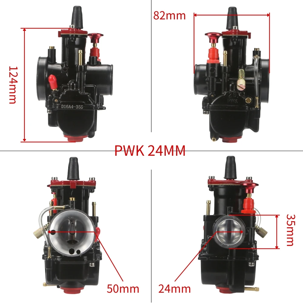 Карбюратор с плоской шторкой для мотоцикла с Power Jet для Mikuni PWK 24 26 28 30 32 34 мм Байк для бездорожья Мотокросс Гоночный карбюратор Модифицированный (art.: 3920ce52b5e32) - 3920ce52b5e32
