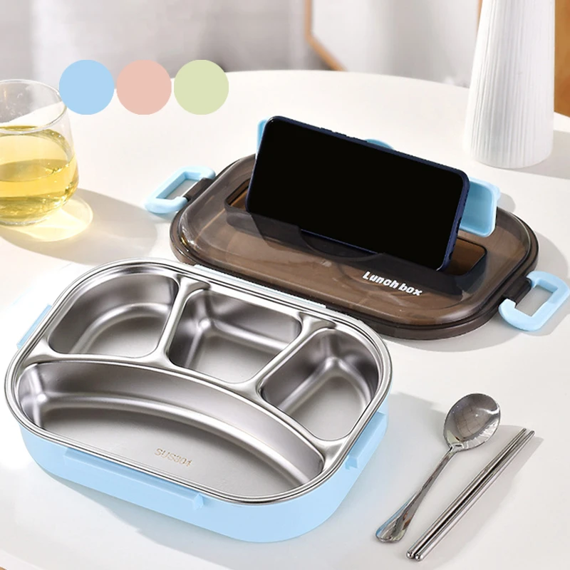 

Bento Box 304 Stainless Steel Thermal Lunch Box Portable Microwave Food Storage Container for Office Worker School Kids Picnic