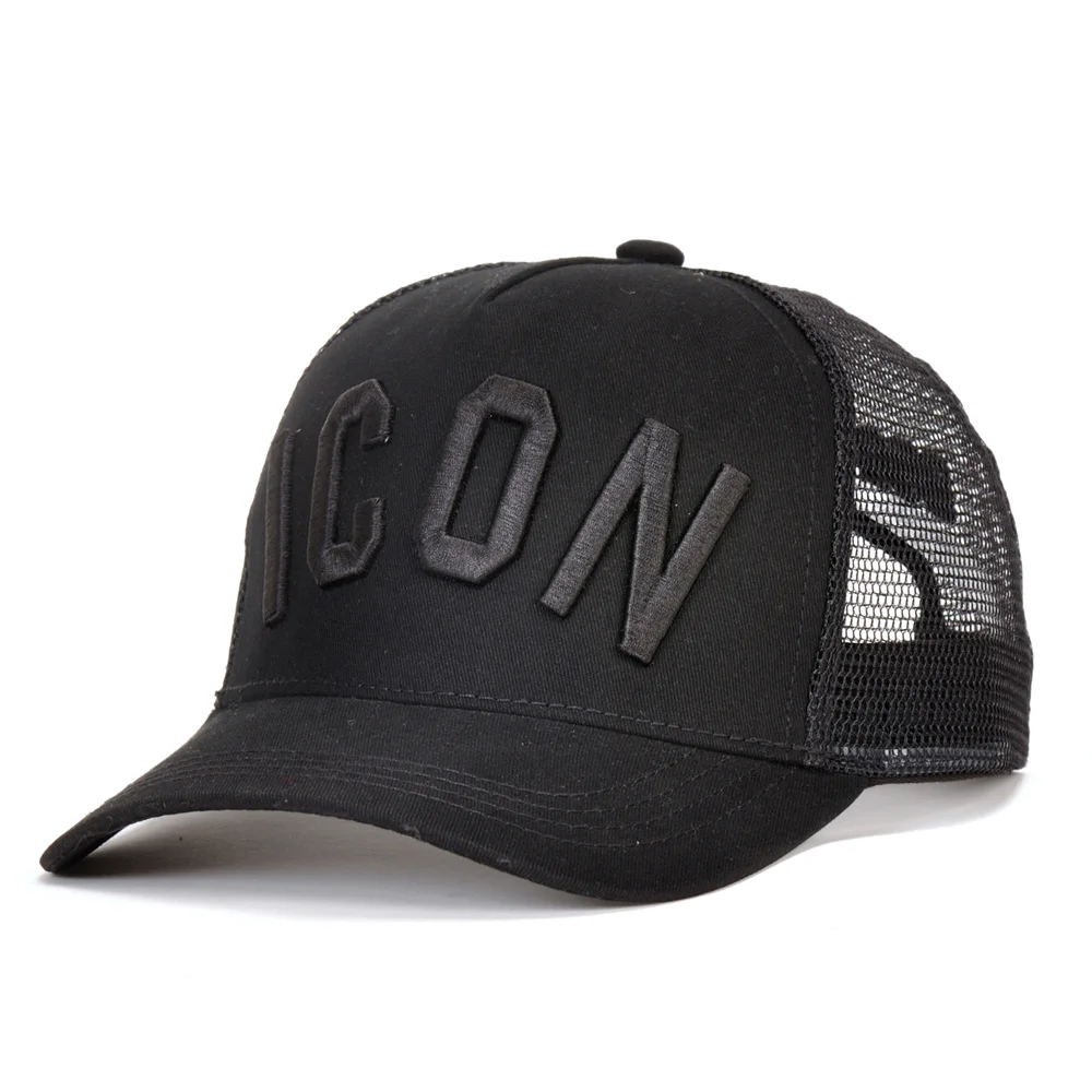 

100％ Cotton Summer Baseball Cap for Men Women Embroidery ICON Black Dad Hat Hip Hop DSQ Trucker Cap Hombre Gorras Casquette