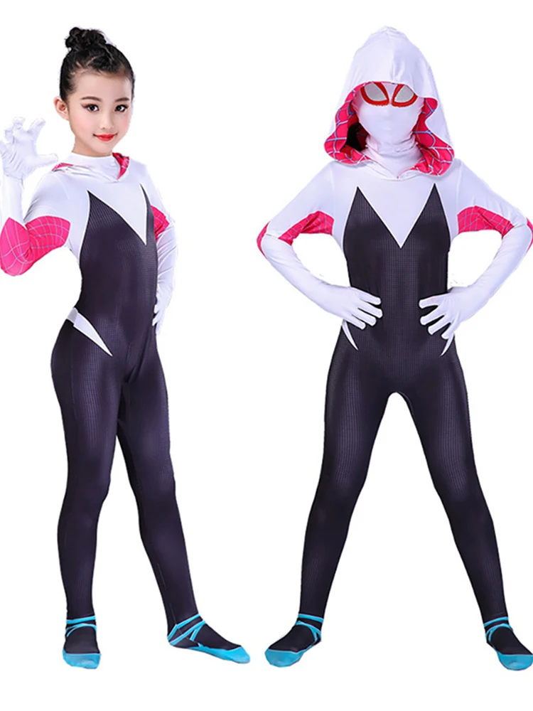 Детский костюм для косплея Человек-паук Gwen Stacy |