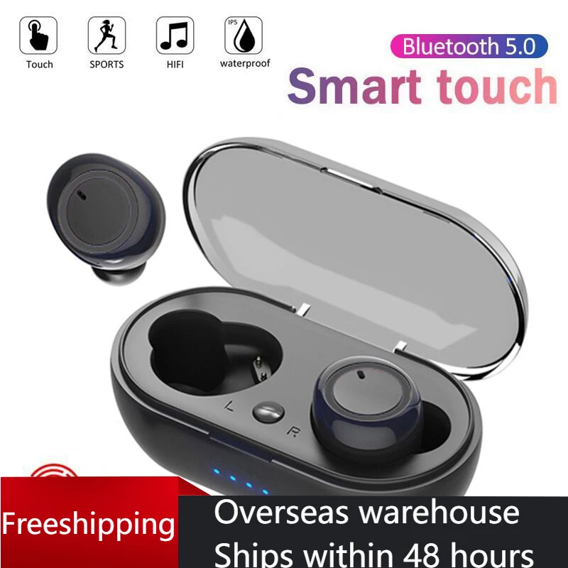 

TWS Y50 Fone Bluetooth Headphones Sports Outdoor Wireless Earphones Touch Control Headset with Charging Box Y50 Earbuds