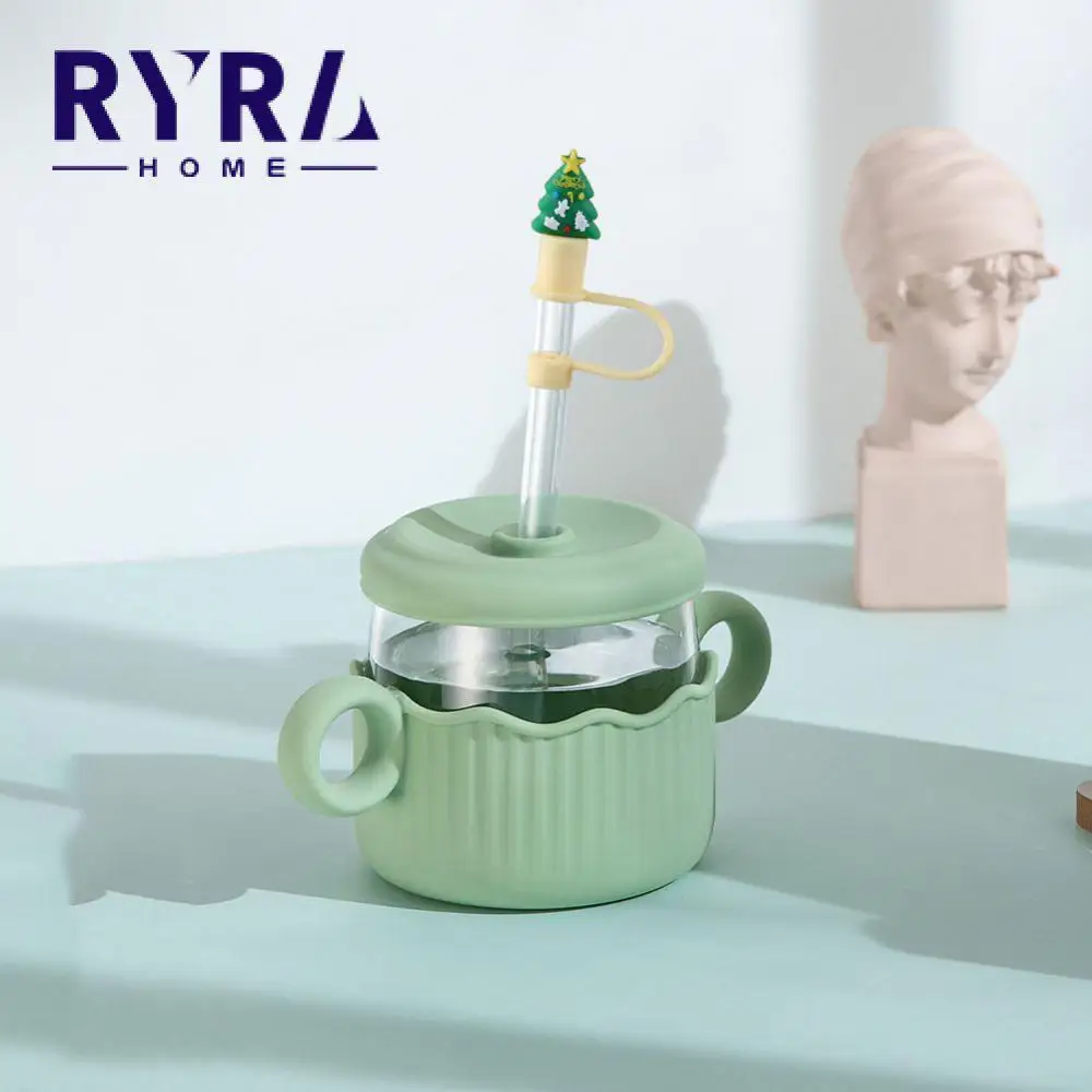 

Cartoon Silicone Straw Tips Drinking Dust Caps Splash Plugs Lid Creative Cup Accessories Straw Sealing Tools Straw Plugs