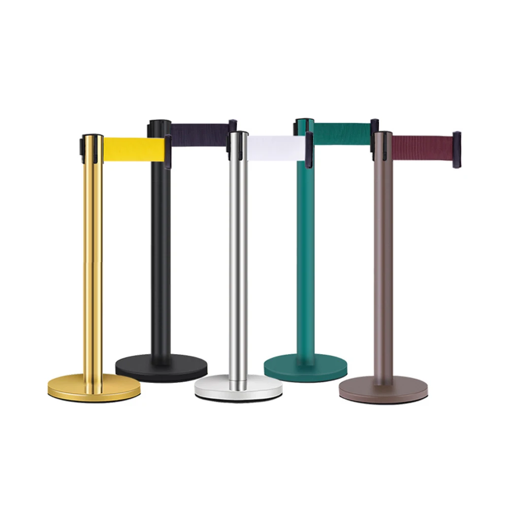 

Aceally Retractable Belt Queue Barrier Post System Stanchions Sign for Sale with 2 Meters/6.5 Feet Belt Safety Barries