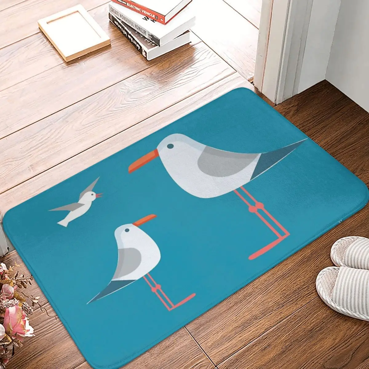 

Coastal Happiness Ocean Carpet, Polyester Floor Mats Cute Style Durable Carpets Mats Mats Customizable