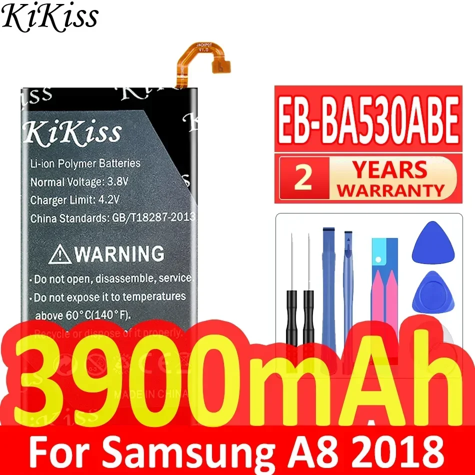 Аккумулятор KiKiss 3900 мАч EB-BA530ABE для телефона Samsung Galaxy A8 2018 A530 SM-A530F SM-A530N A530N