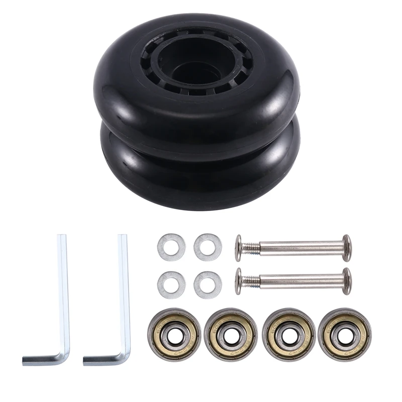 

Комплект запасных частей для чемодана, комплект из экологически чистого полиуретанового углеродистого стального подшипника, 60 х18 мм, черный