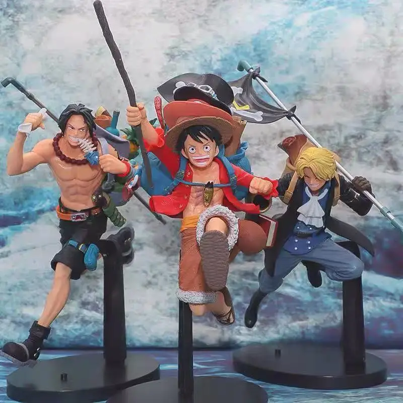 

Аниме мультфильм серия ONE PIECE периферическая модель обезьяна D. Luffy Sabo Portgas D. Подарочные украшения Ace на день мальчиков, Игрушечная модель, ани...