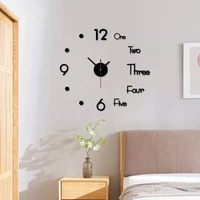 2020 diy wall clock modern design 3d wall sticker clock silent fashion rushed quartz clocks for living room home decor