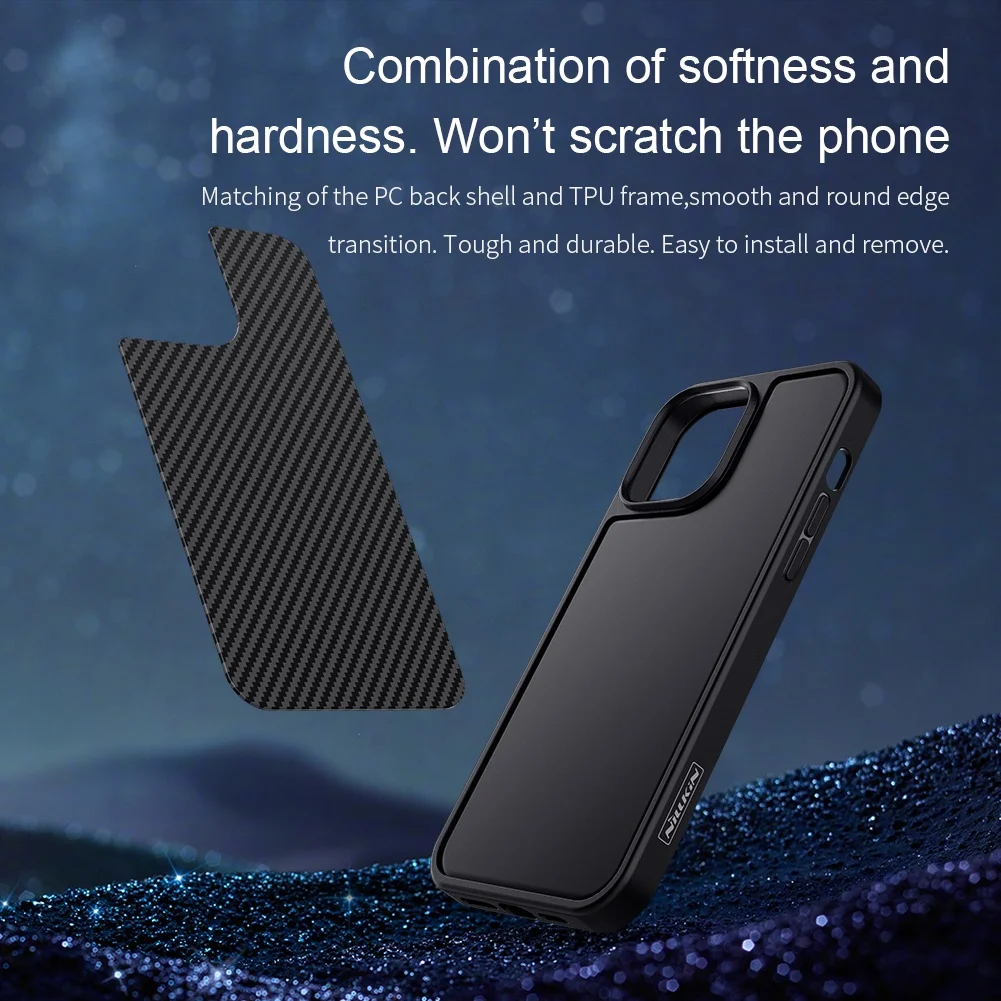 Чехол Nillkin из синтетического волокна для iPhone 13 Pro Max ультратонкая задняя крышка