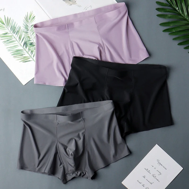 2 шт./партия мужские Бесшовные трусы-боксеры