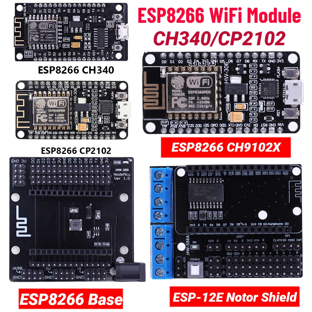 ESP8266 беспроводной модуль CH340 CP2102 WiFi Интернет вещей макетная плата на основе ESP8266