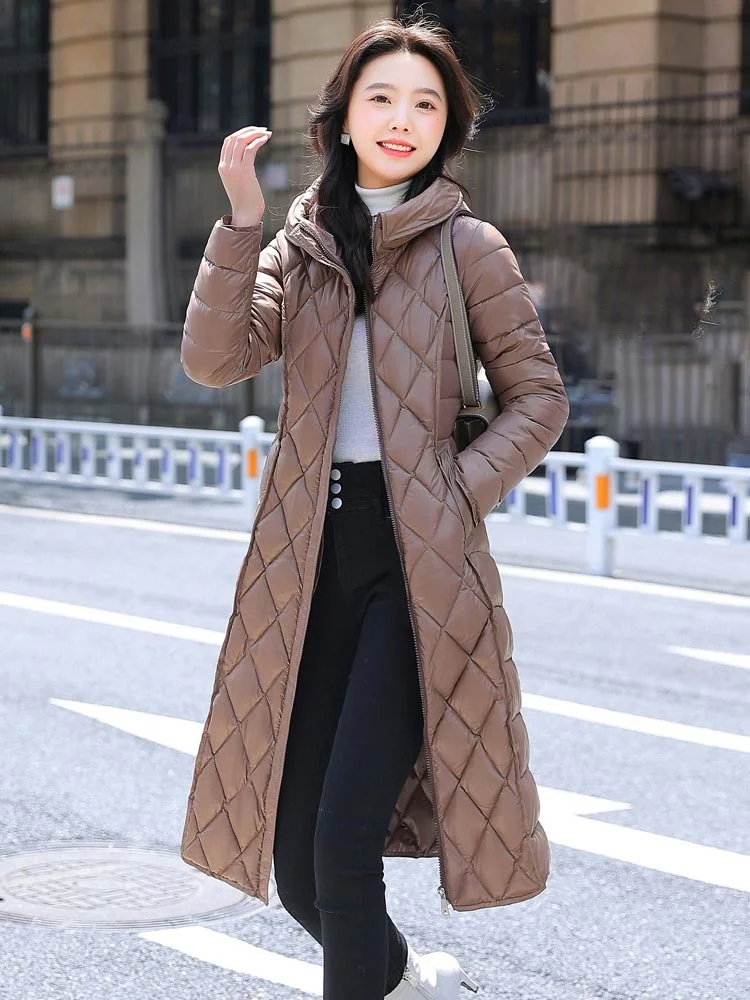2022 New Winter Coat Women's Jacket Casual Long Parkas Hooded Winter Jacket Women Quilted Down Cotton Padded Clothes