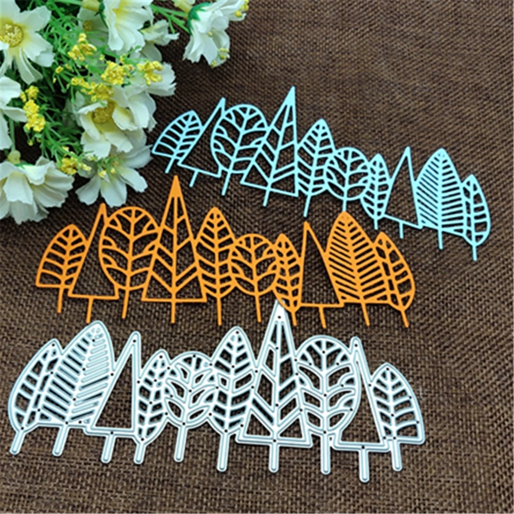 Металлические штампы с листьями форма круглое отверстие этикетка скрапбукинг