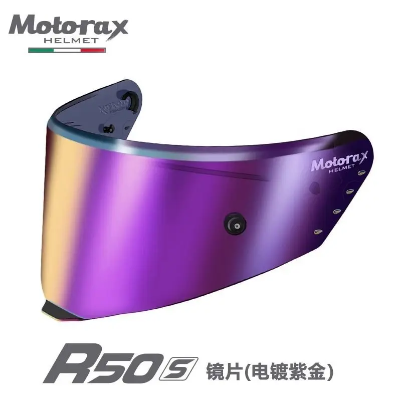 Фото Сменные солнцезащитные козырьки MOTORAX R50S Color Visors с застежкой для шлема R50Spro, ветрозащитные линзы для шлема №1