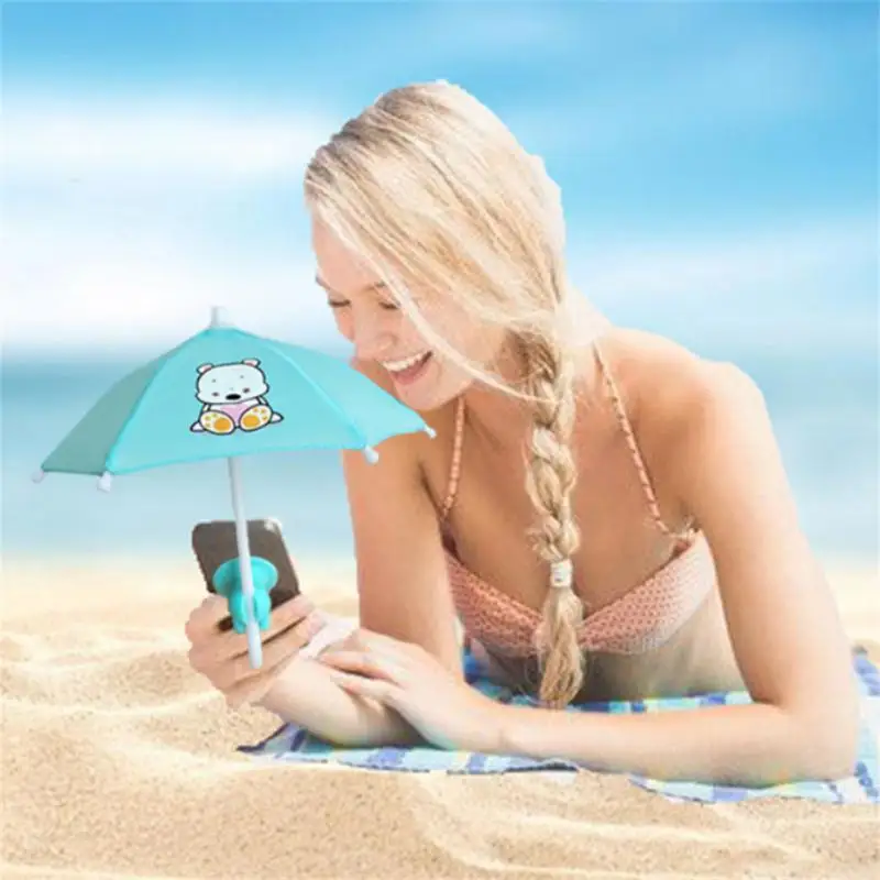 

Mobile Phone Stand Umbrella Cute Personality Mini Sun Small Bracket Mobile Umbrella Holder For IPhone 13 Pro Max Xiaomi Huawei