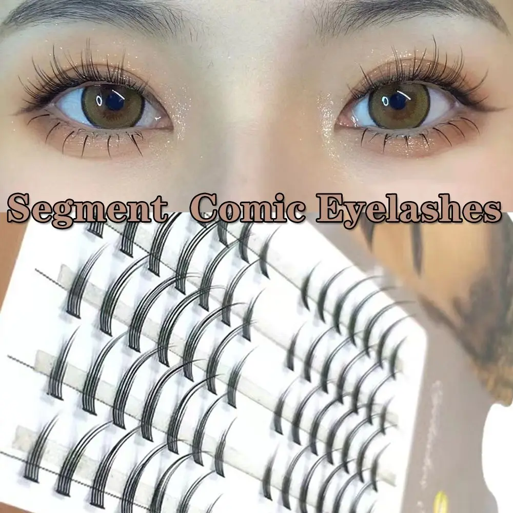 

5 Rows Wispy Lashes Individual Volume Fan Premade Grafting Eyelashes Segment 3D Comic
