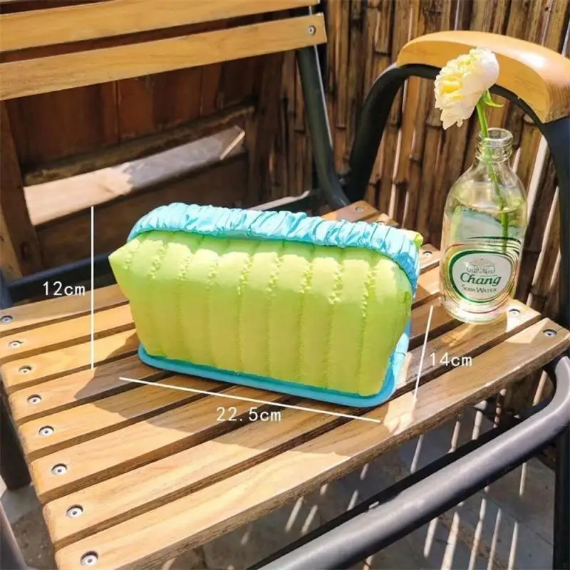 

Handbag Large Capacity Cream Makeup Bag Toast Shaped Portable Wash Clutch Bag