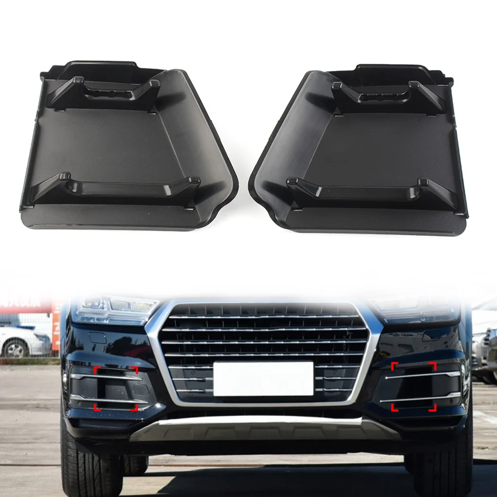 

2 Pcs Car Front Bumper Fog Light Grille Bezel Insert Cover For Audi Q7 Standard Modle 2016 2017 2018 2019 4M0807151 4M0807152