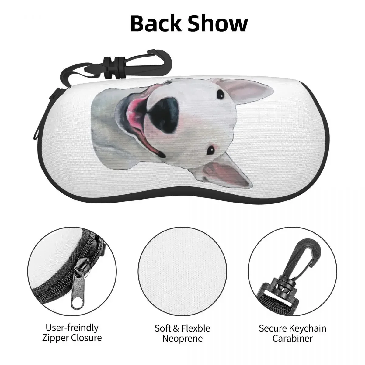 Футляр для очков бультерьера мужчин и женщин милый забавный принт чехол с