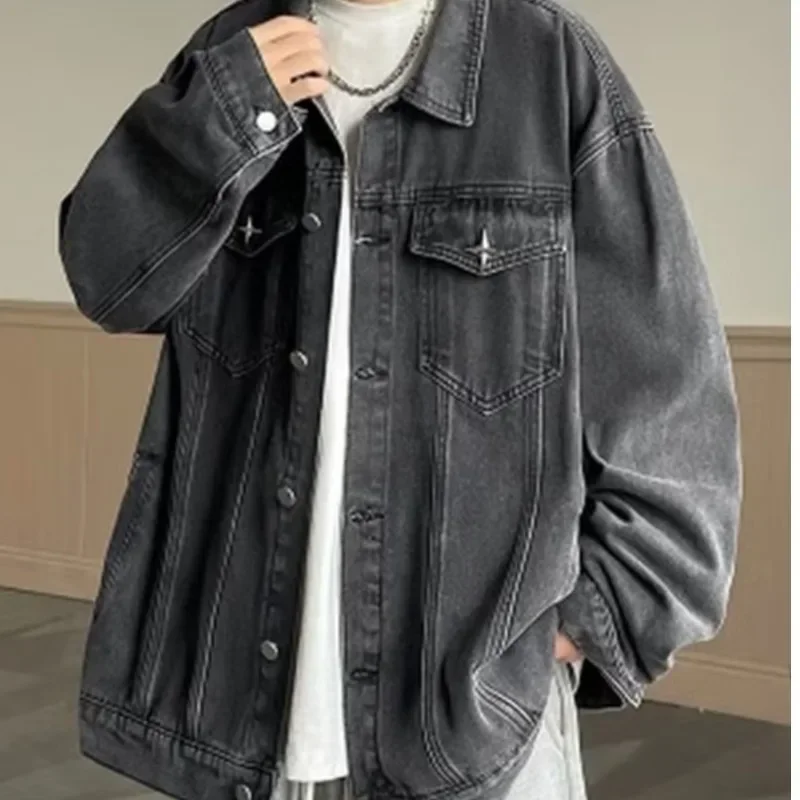 Универсальная джинсовая куртка для мужчин Новинка осени 2023 модный брендовый топ