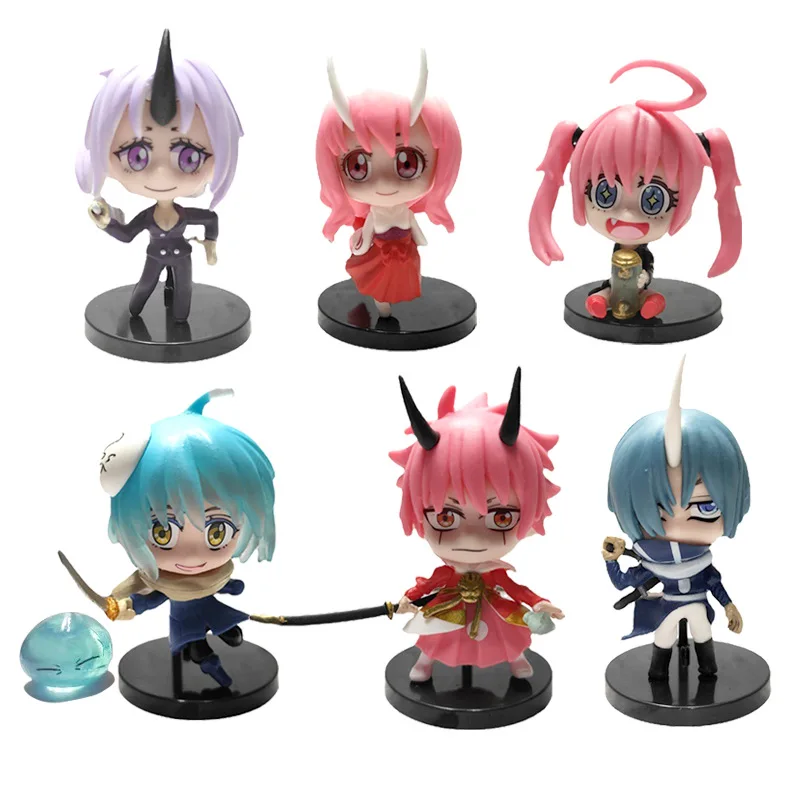 

6Pieces That Time I Got Reincarnated As A Slime Figure Anime Figures Action Model Collection Cartoon toys For Friend gift