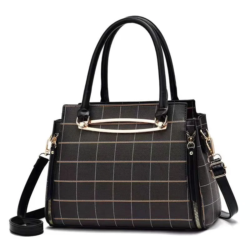 

Однотонная решетчатая тисненная простая текстурная Стильная вместительная женская сумка-мессенджер на одно плечо женская сумка