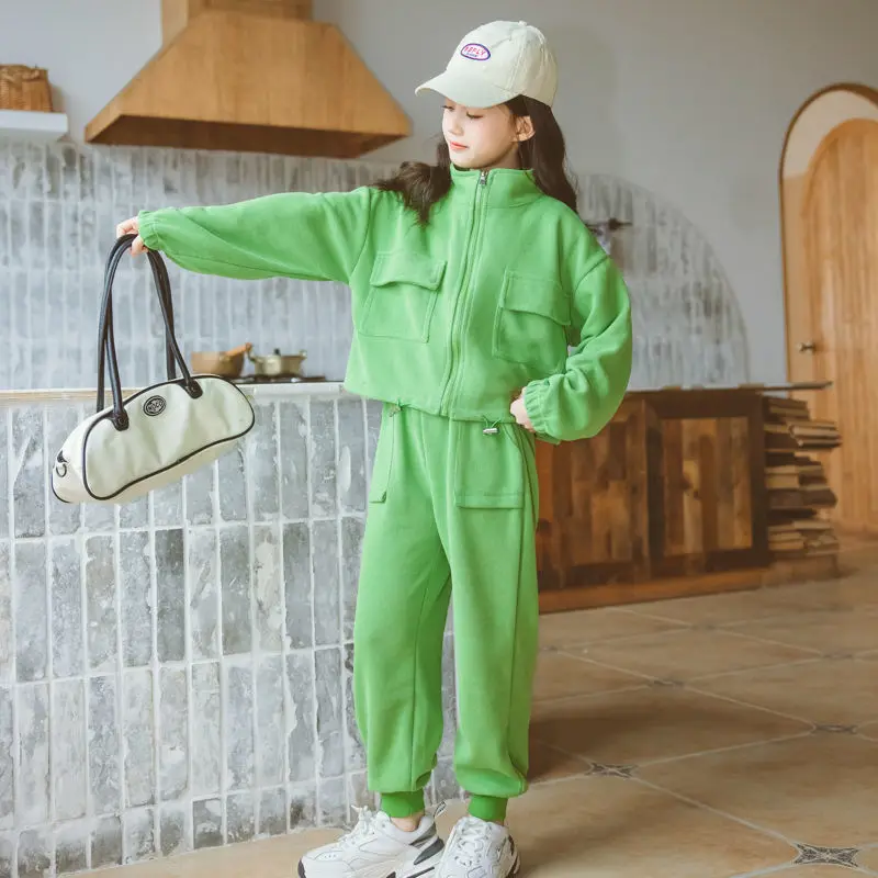 

2022 Autumn New Light Luxury Fashion Kids Clothing Suit Sweater Casual Korean Version Suit Boutique Clothing Simple Style