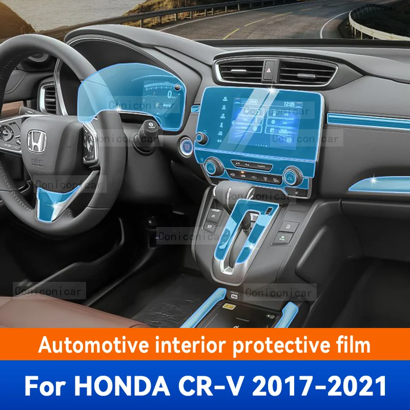 

For Honda CR-V CRV 2017-2021 2020 Car Interior Gearbox Panel Anti-Scratch Protective Transparent TPU Film Accessories Sticker