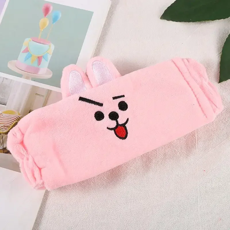 Kawaii BT21 повязка на голову для мытья лица, милая детская повязка на голову для девочек, плюшевая повязка на голову для макияжа, мягкая теплая повязка на голову с героями мультфильмов для пары, подарок для девочек (art.: 3920cbbaed70e) - 3920cbbaed70e