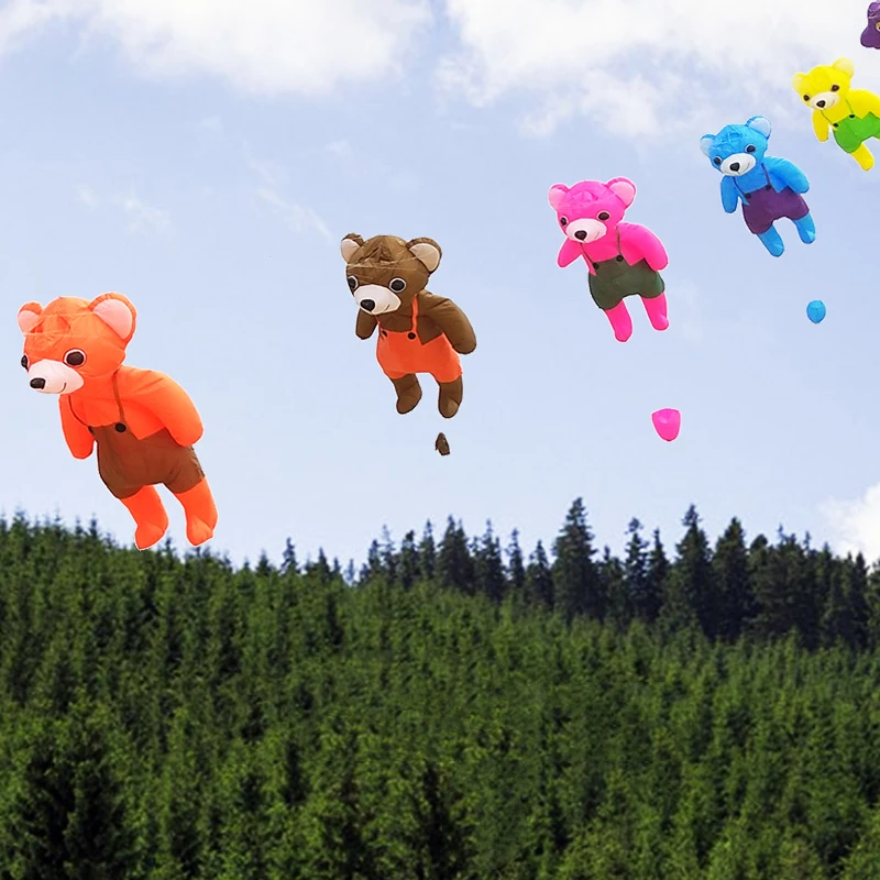 Бесплатная доставка мягкий воздушный змей-медведь подвеска большая уличная