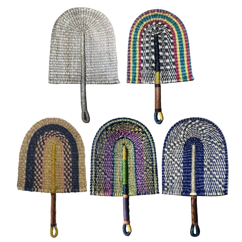 

Traditional Handwoven Straw Fan for Wall Art Summer Drawing Room Decorations