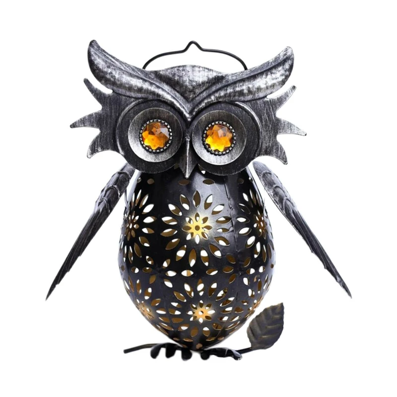 

Солнечный светильник в виде совы, декоративный светильник для сада, дорожки, двора, газона, патио, теплый белый