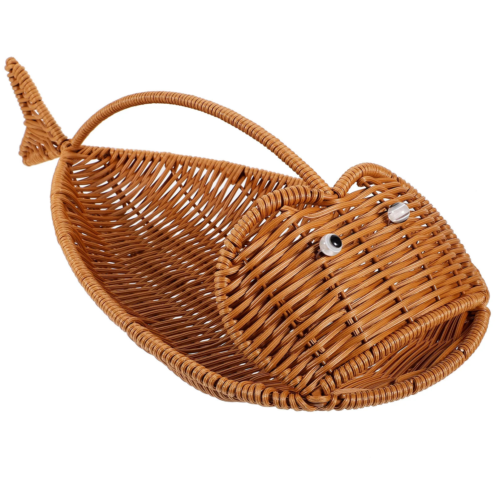 

Food Storage Basket Imitation Woven Fruit Baskets For Kitchens Rattan Practical Organizer Hamper