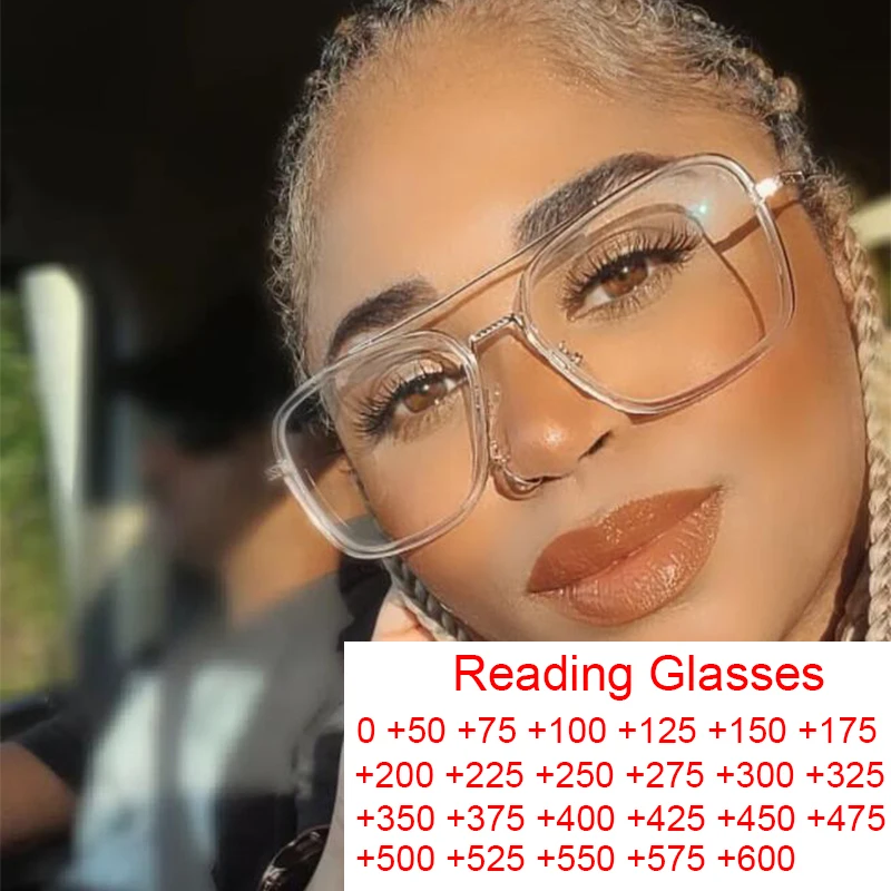 Модные очки для чтения с большой оправой женские роскошные Брендовые Железного