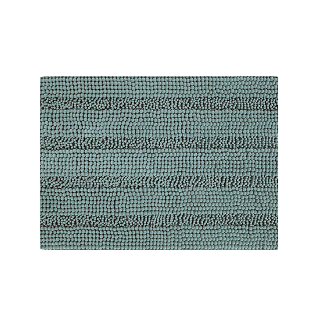 

Стильный и удобный нескользящий абсорбирующий тканевый коврик для ванной комнаты, напольный коврик для ванной, водный зеленый 43*61