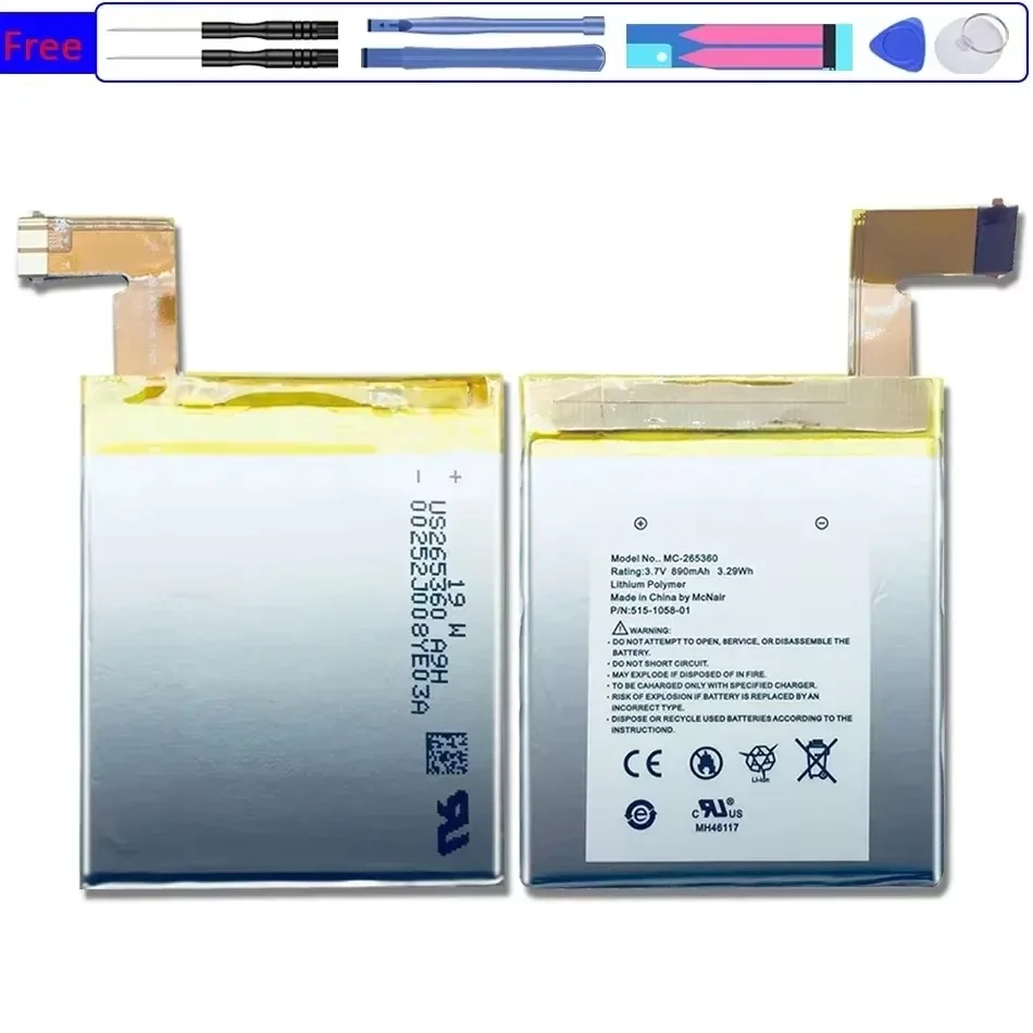 Аккумулятор для планшета MC- 265360 890 мАч Amazon kindle 4 5 6 kindle6 kindle5 kindle4 515-1058-01 D01100 S2011-001-S