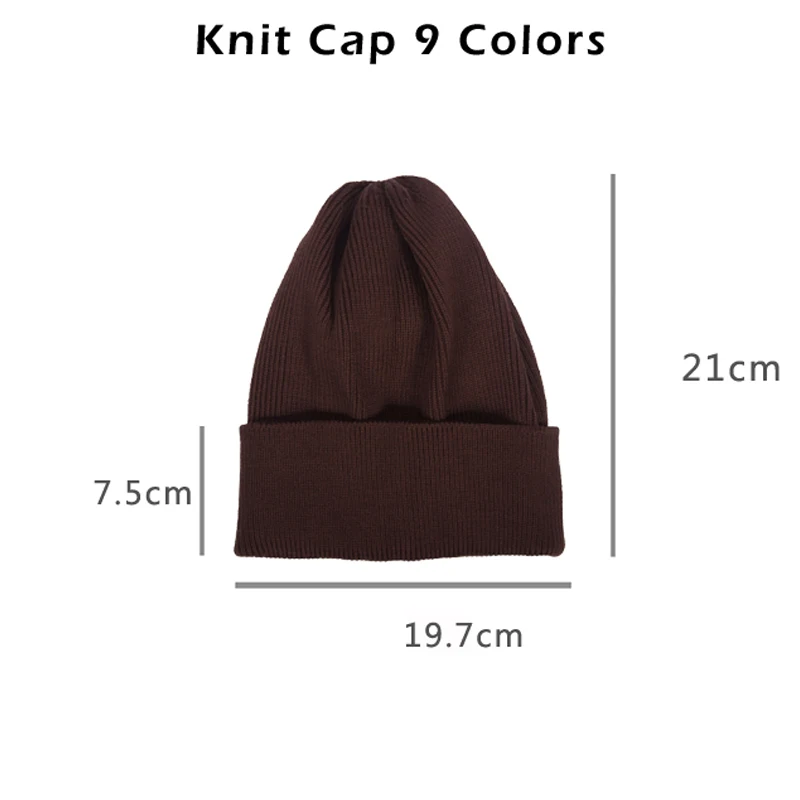 Однотонная зимняя вязаная шапка для женщин плотная Шапка-бини с атласной