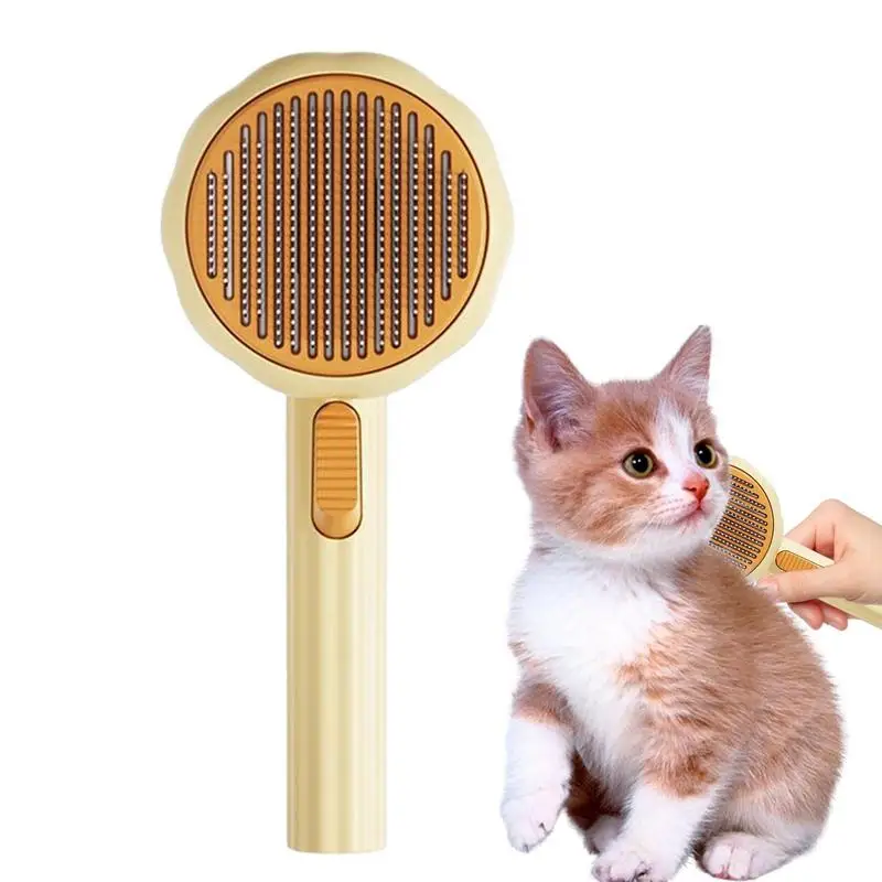 

Dog Brush For Shedding Self Cleaning Slicker Brush One-Click Cleaning Cat Brushes For Indoor Cats Dog Hair Removal Dog Grooming