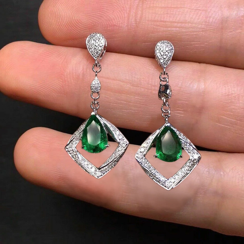 

CAOSHI Fashion Temperament Lady Drop Earrings with Exquisite Design Shiny Zirconia Accessories for Party Trendy Jewelry Gift