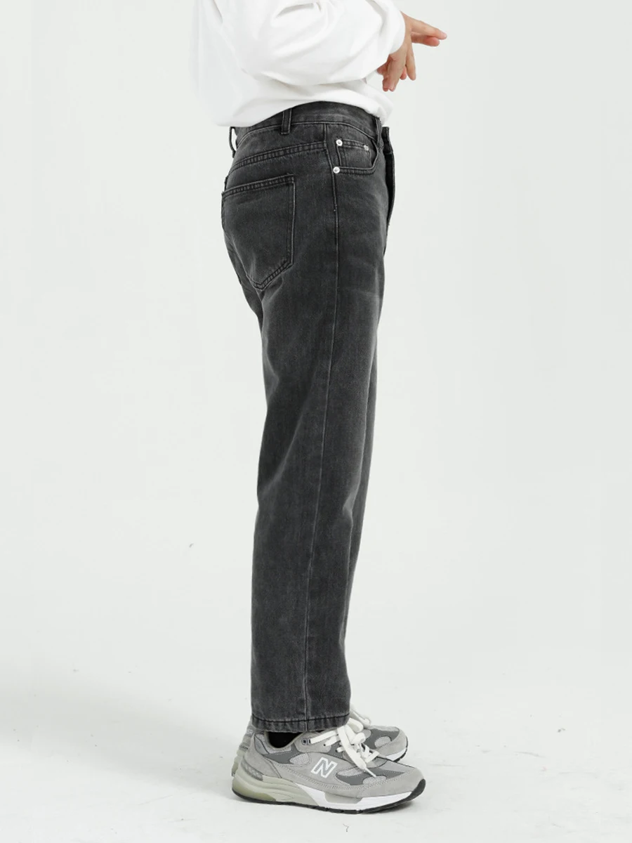 Four Seasons Men's Jeans Korean Trend Casual Cropped Pants Fashion Streetwear Men Ins Hot Sale Y2k Men Jeans Men Clothing JEANS